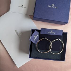 *NEW* Swarovski Silver-Tone Sommerset Hoop Earrings